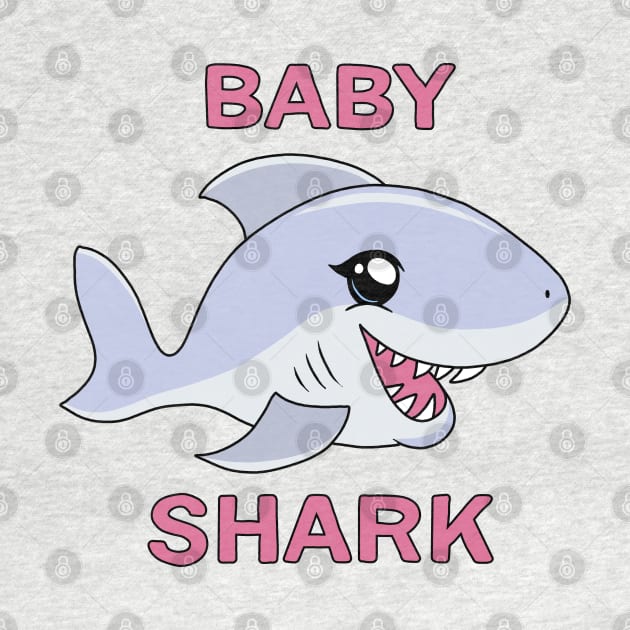 Kawaii Baby Shark by valentinahramov